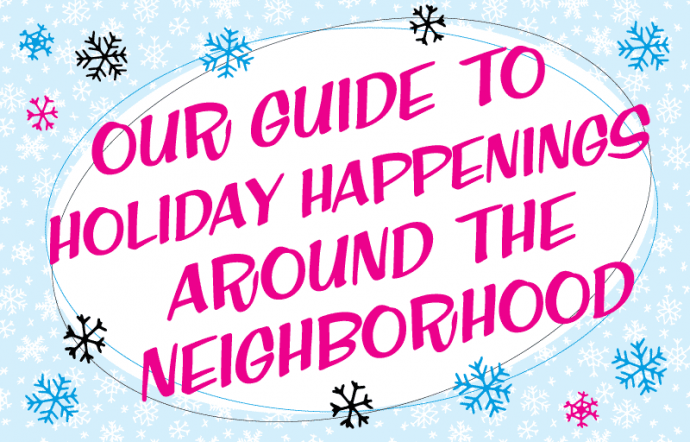 A graphic for holiday happenings