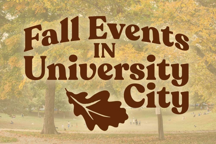 A graphic depicting fall events in University City