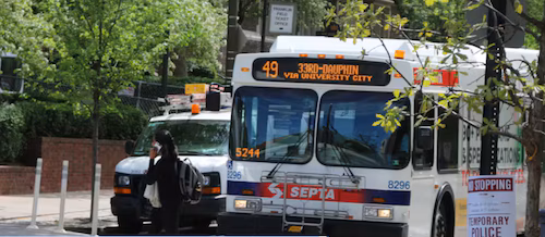 An image of the Route 49 SEPTA bus