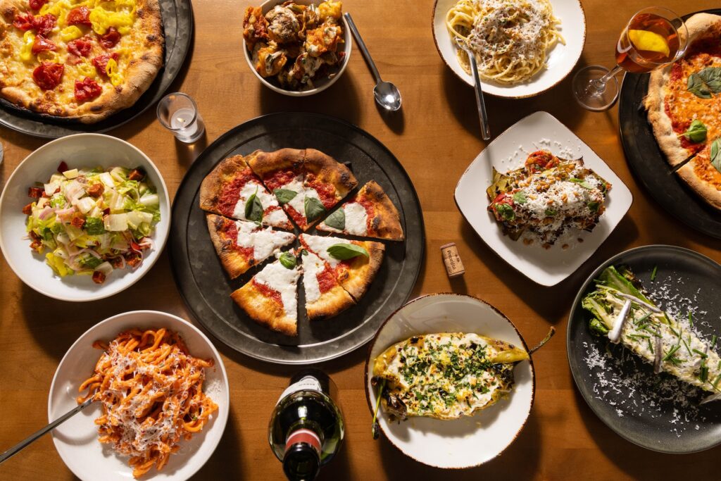 A spread of food from Corio Philadelphia