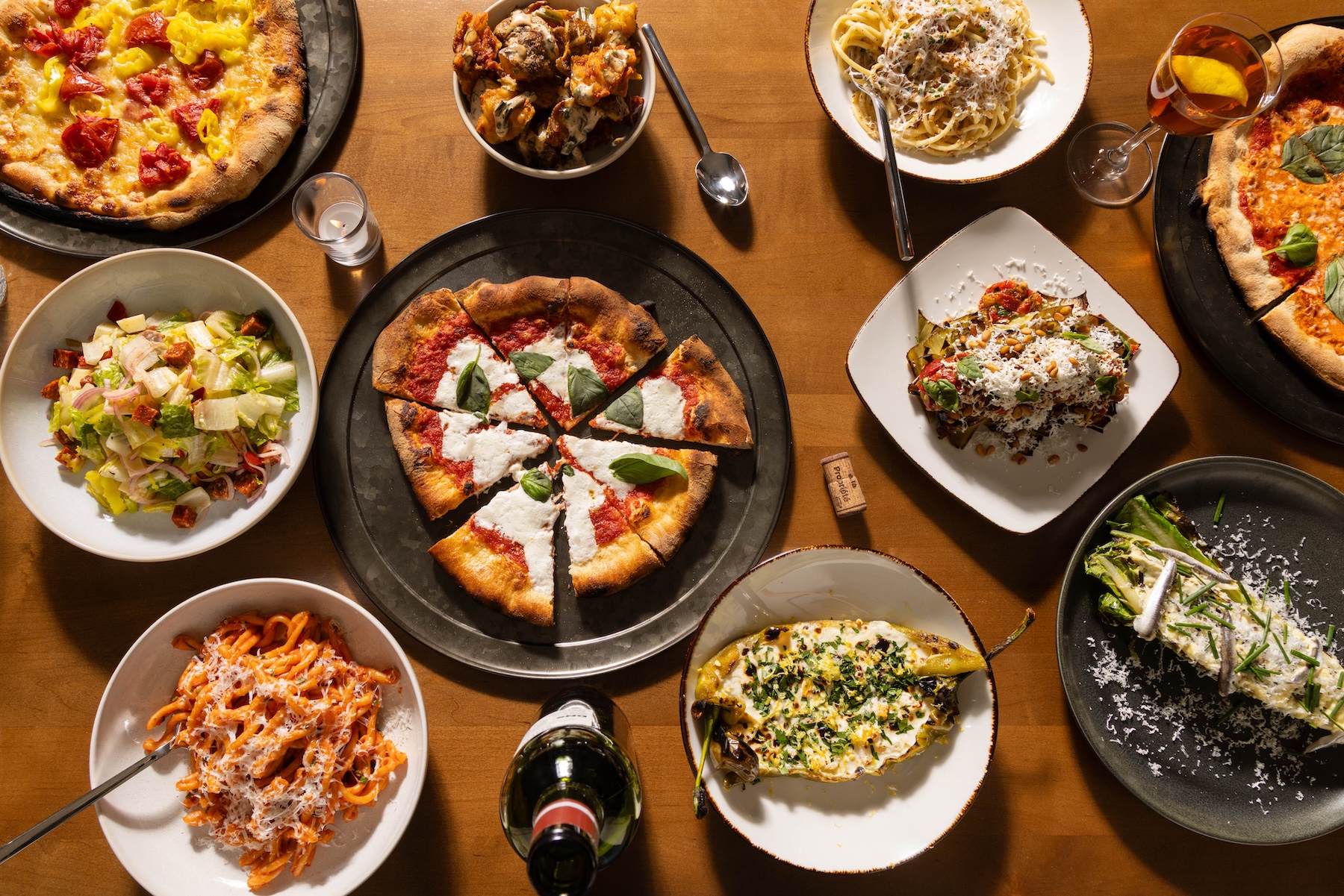 A spread of food from Corio Philadelphia