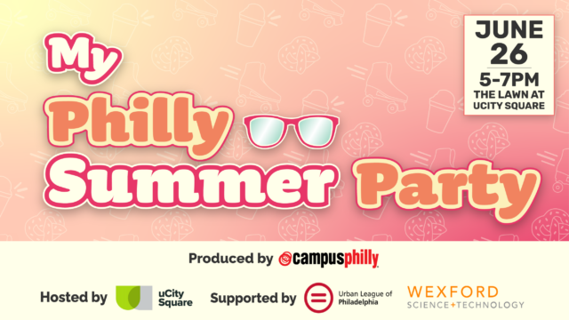 Promotional graphic for summer party at ucity square