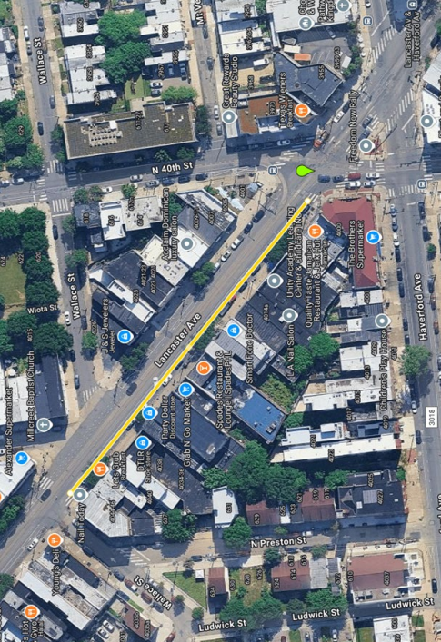 A map of the area impacted by the Route 10 track nenewal