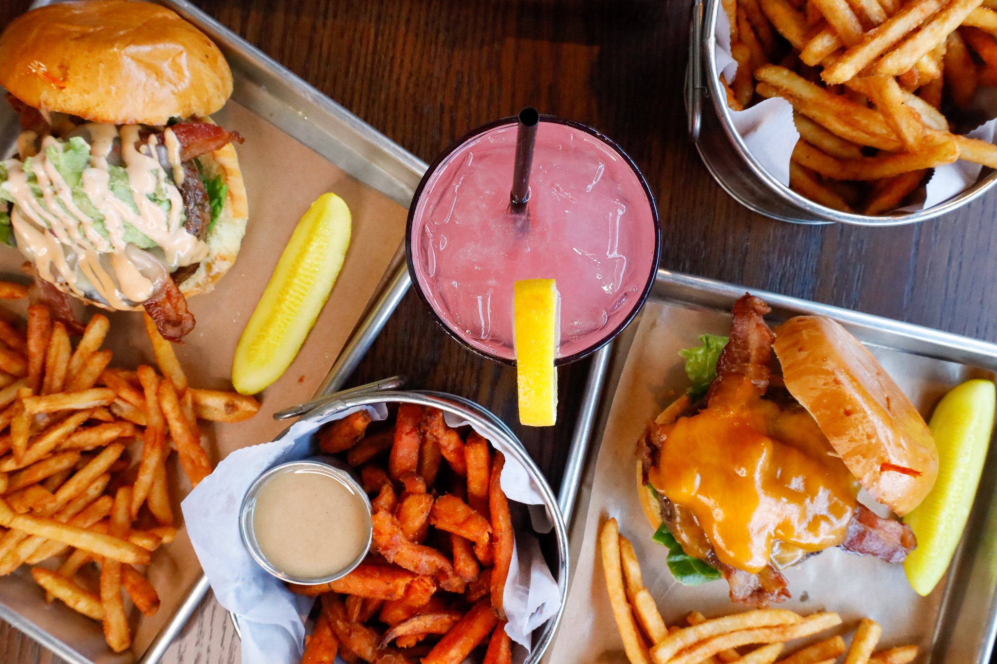 A spread of food from Landmark Americana