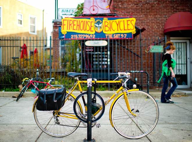 Exterior of Firehouse Bicycle shop