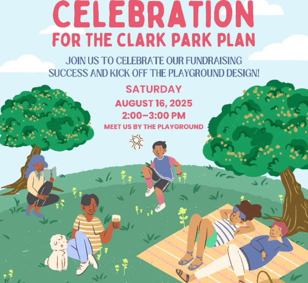 Celebration for the Clark Park Plan promotional graphic
