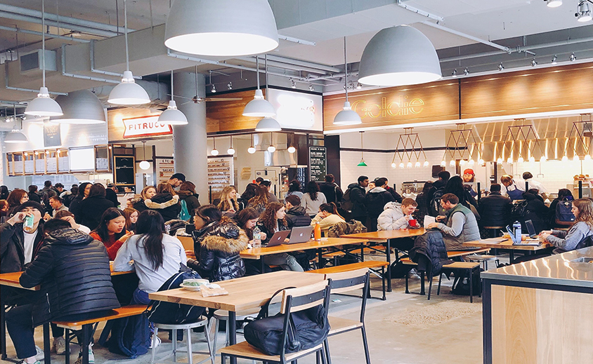 Interior of Franklin's Table food hall
