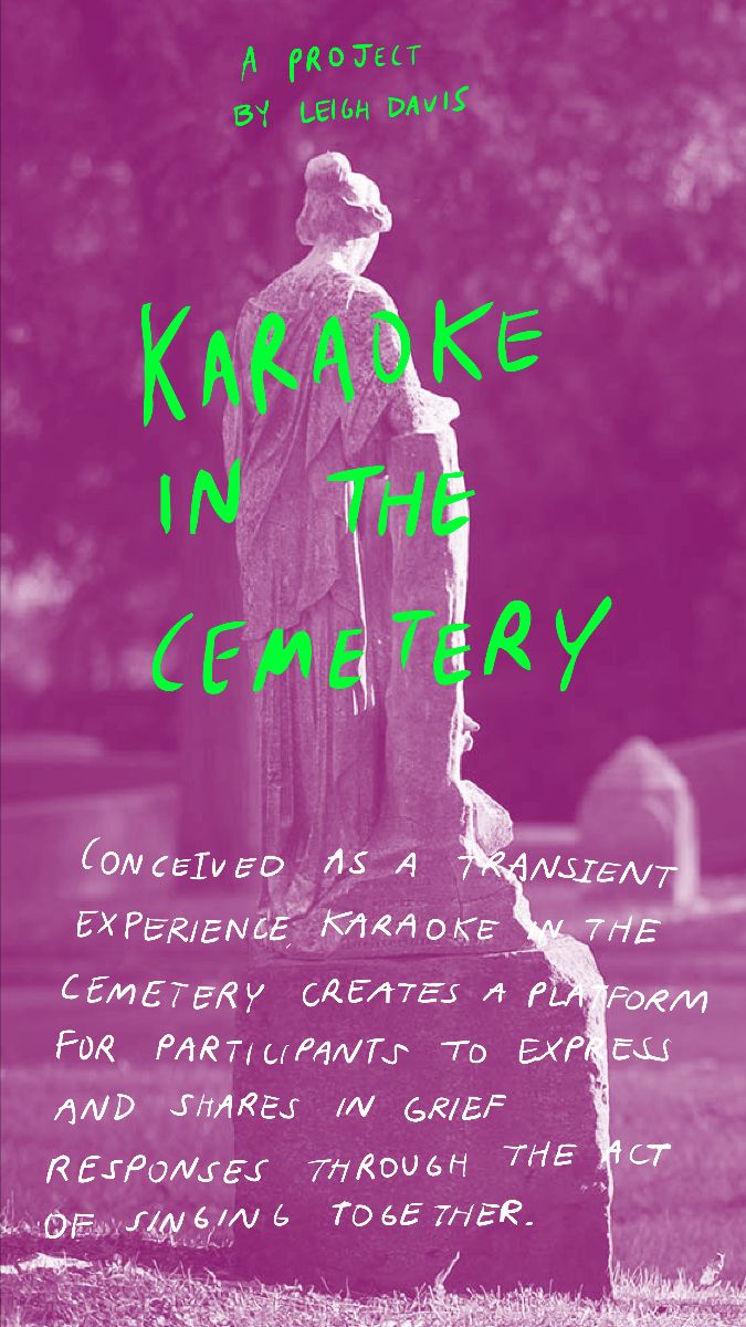 Promotional graphic for Karaoke in the Cemetery