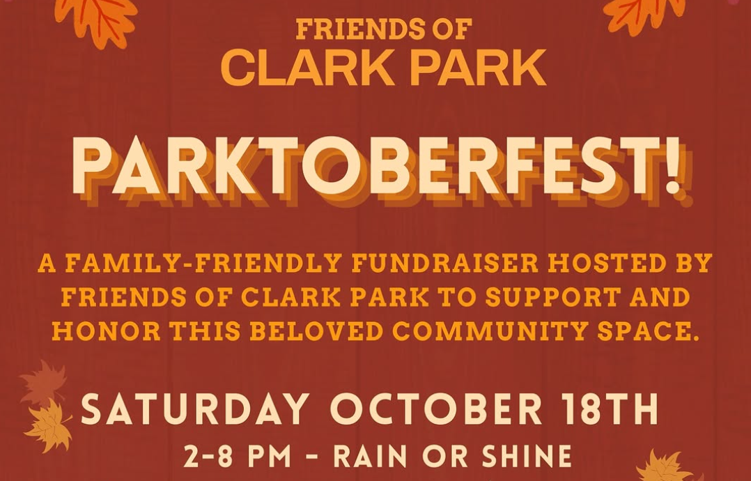 Promotional graphic for parktober in Clark Park