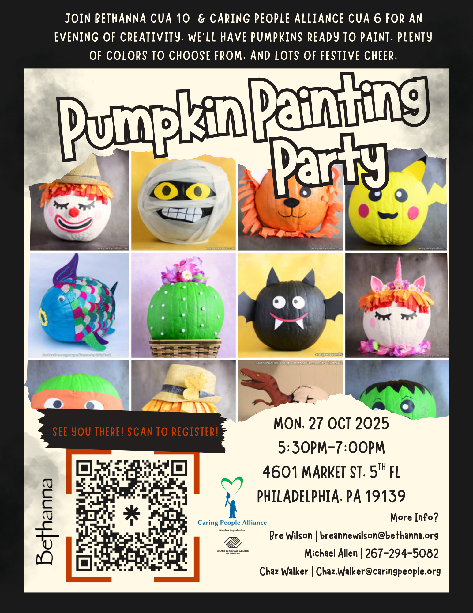 Flyer for Pumpkin Painting Party