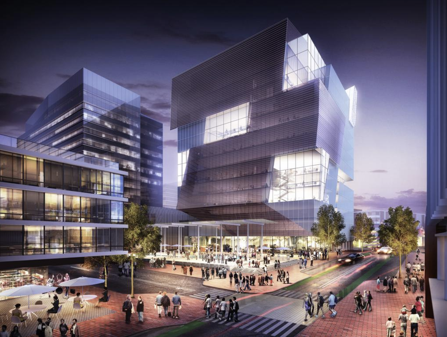 a rendering of uCity Square buildings on 37th Street