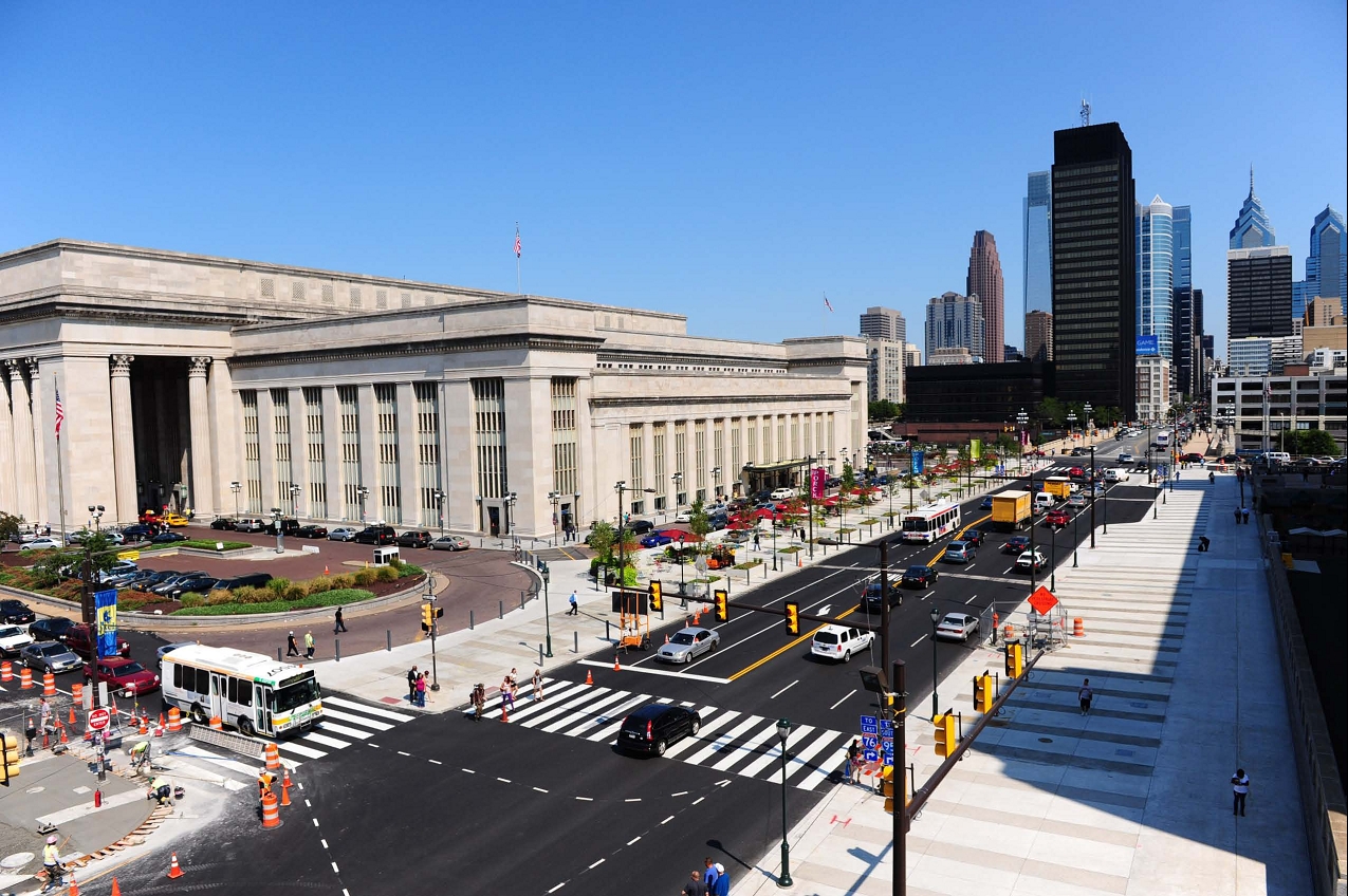 aerial view of The Porch at 30th Street Station