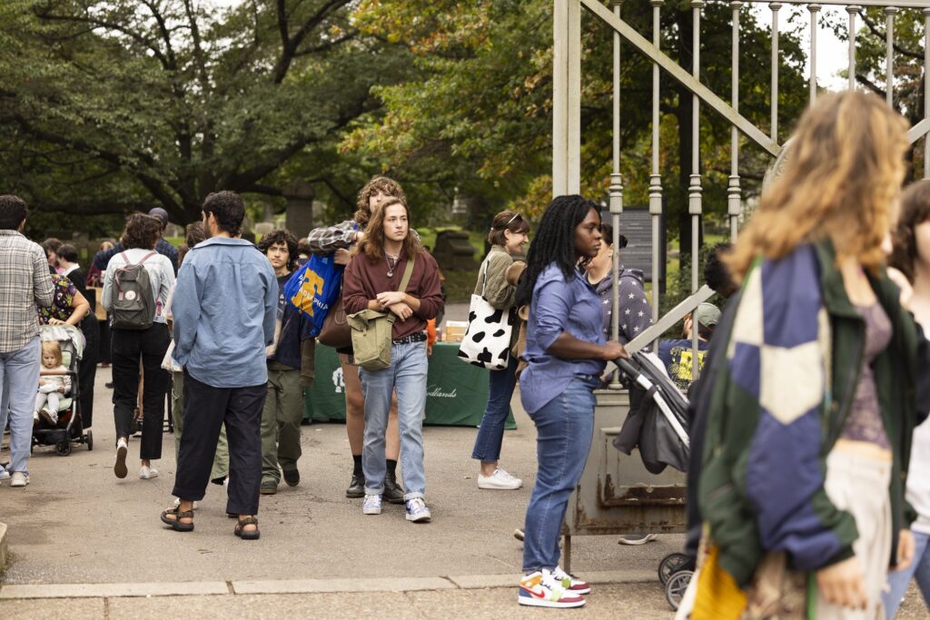 Image of people leaving the West Craft Fest