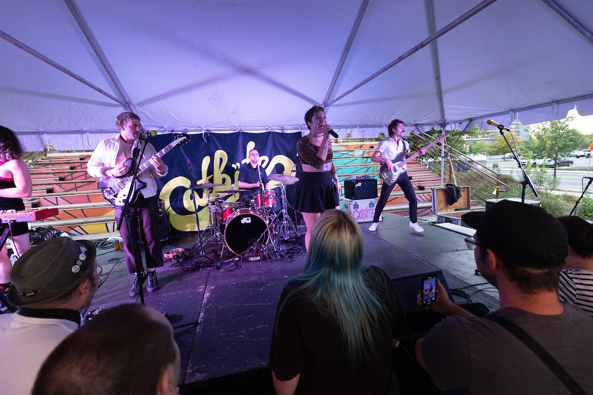 Local ska band Catbite performing at the University City Summer Series