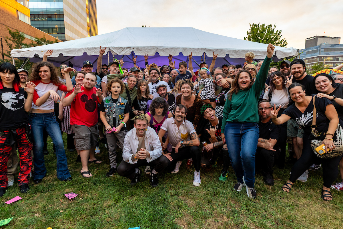 A group photo of the crowd at the University City Summer Series