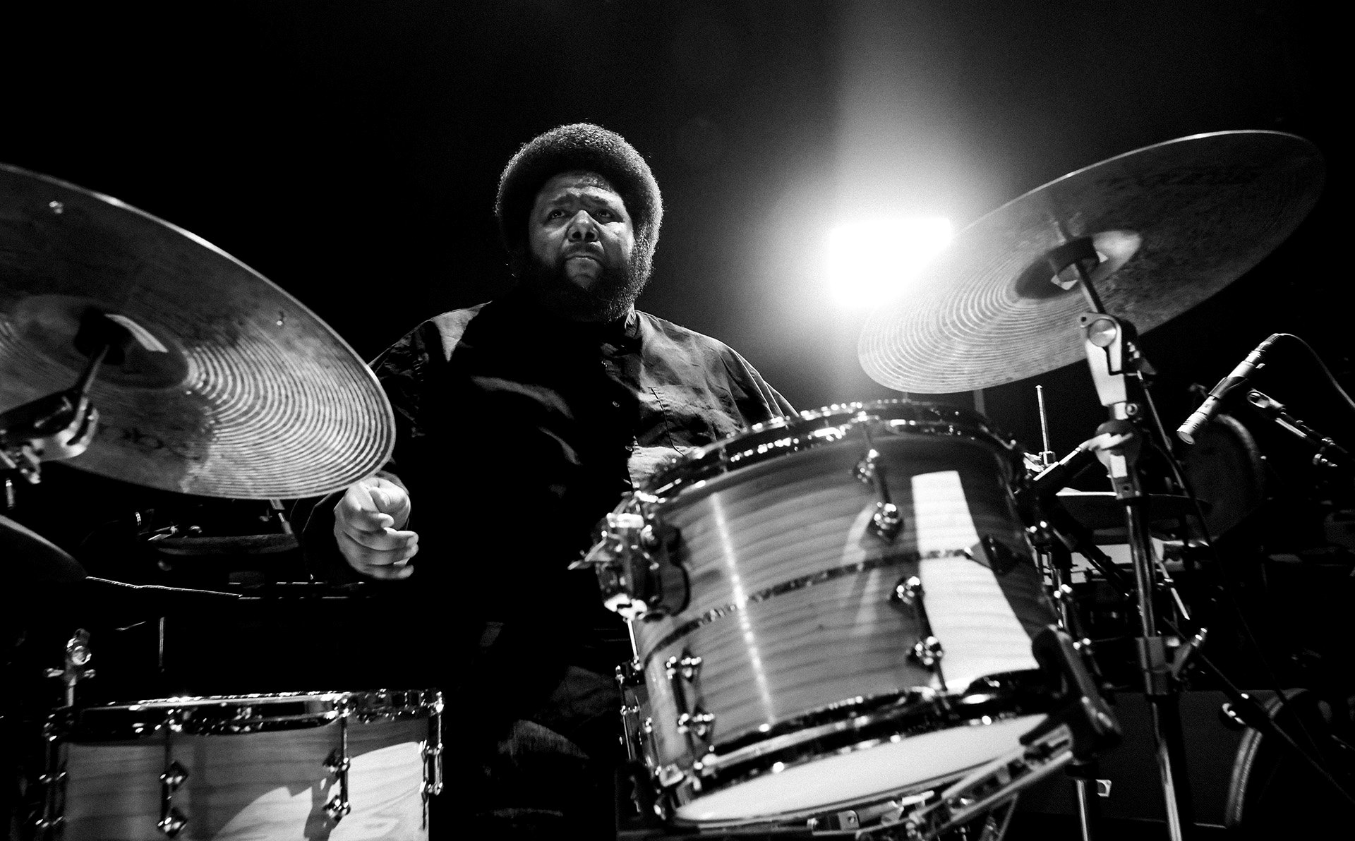 Promotional image of drummer Tyshawn Sorey