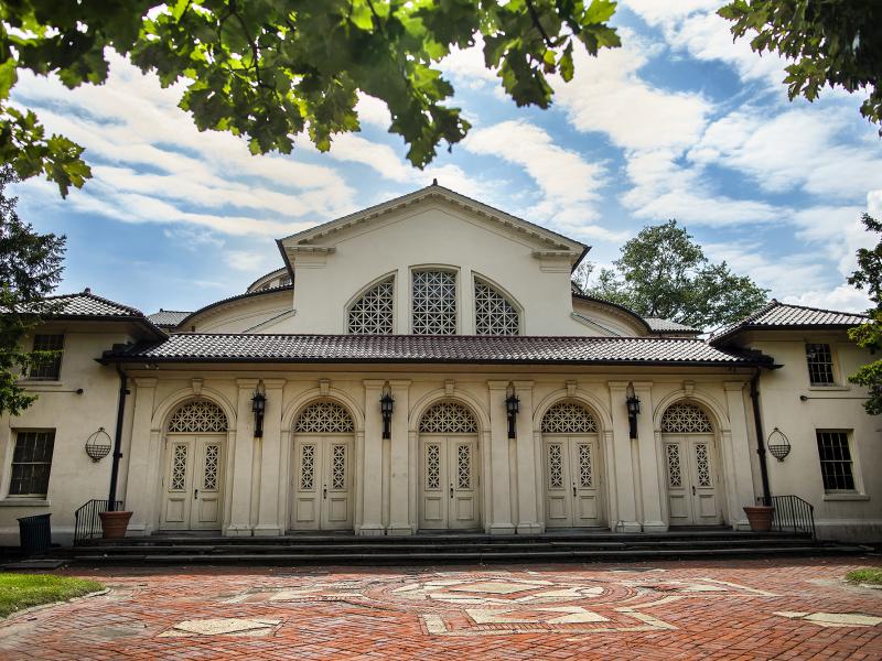Exterior shot of the Rotunda in West Philadelphia